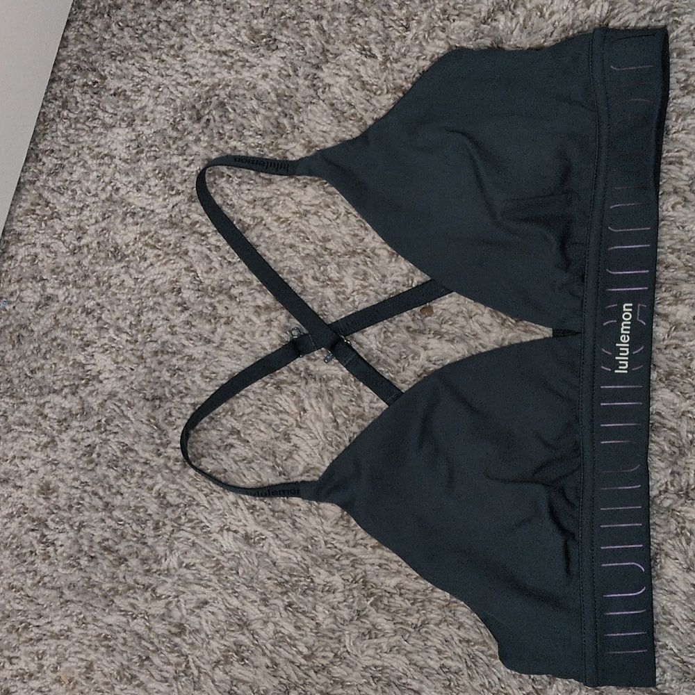 License To Train Triangle Bra Light Support, A/B Cup - Logo, Color Storm Teal